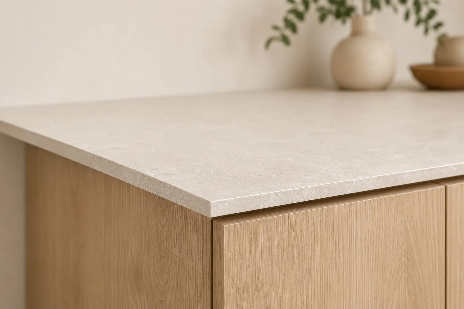 Sintered porcelain worktop for a resistant kitchen renovation in Palma